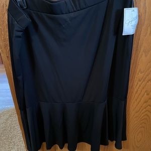 Jaclyn Smith Elegant Black A-Line Skirt
